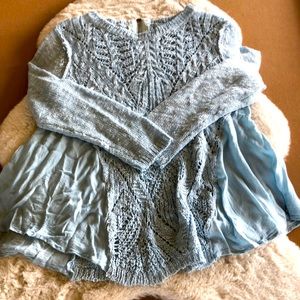 Light blue flowy sweater top